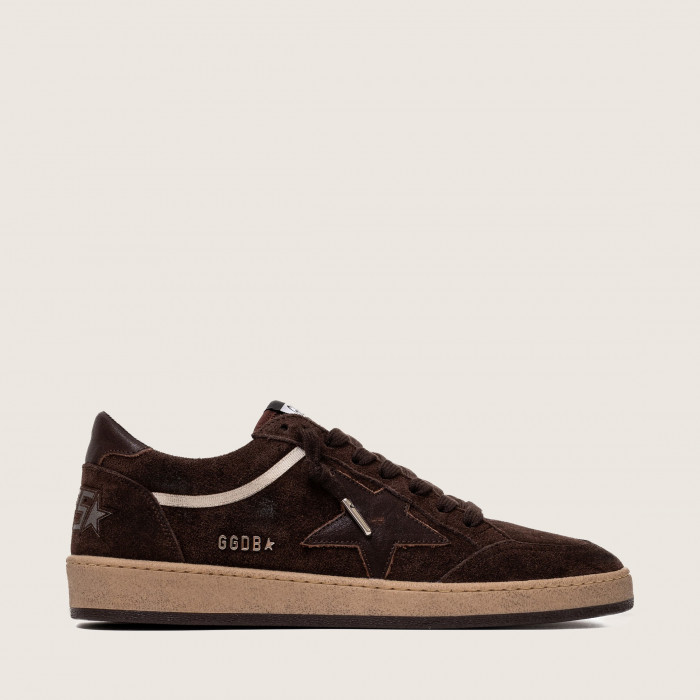 Golden Goose Ball Star / Замша коричневая / корич звезда муж
