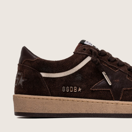Golden Goose Ball Star / Замша коричневая / корич звезда муж