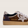 Golden Goose Ball Star / Замша коричневая / баклажан муж