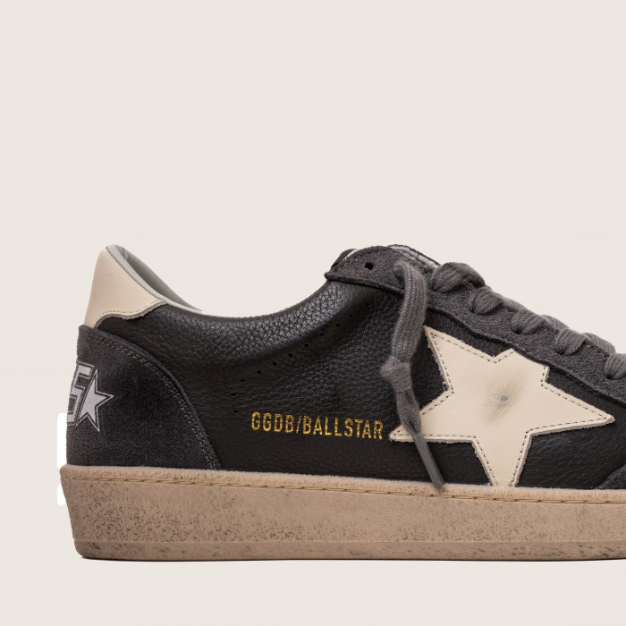 Golden Goose Ball Star / Серые / белая звезда муж