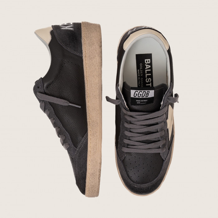 Golden Goose Ball Star / Серые / белая звезда муж