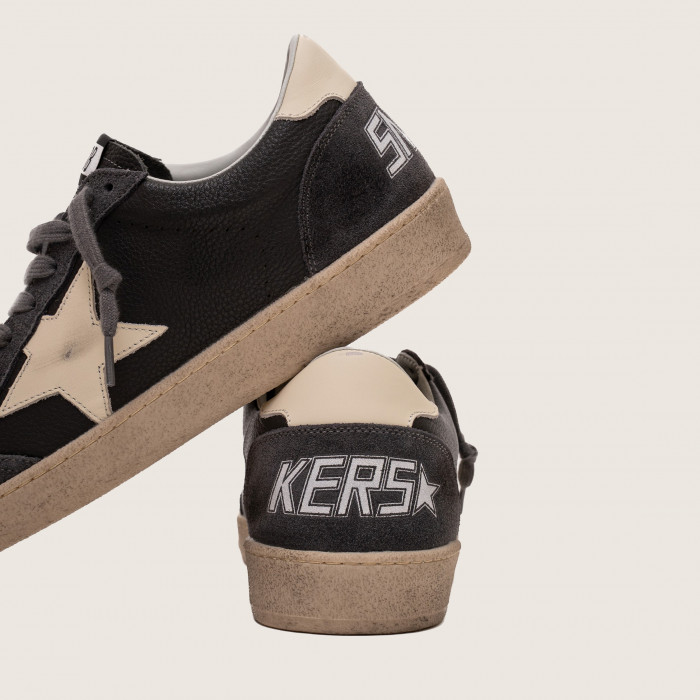 Golden Goose Ball Star / Серые / белая звезда муж