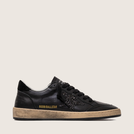 Golden Goose Ball Star / Black glitter star / Ночь