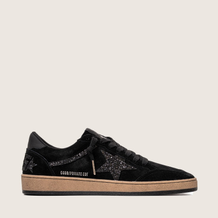 Golden Goose Ball Star / Замша черная / черная звезда