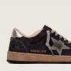 Зимние Golden Goose Ball Star / Замша серая / серебро пятка