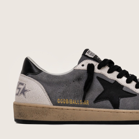 Golden Goose Ball Star / Gray nappa black suede star / Сер чер звез