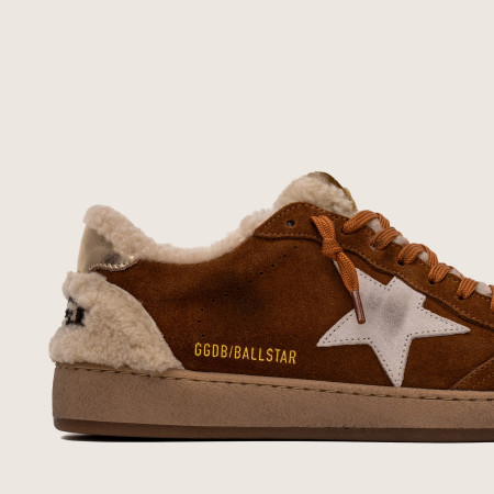 Зимние Golden Goose Ball Star / Замша рыжие