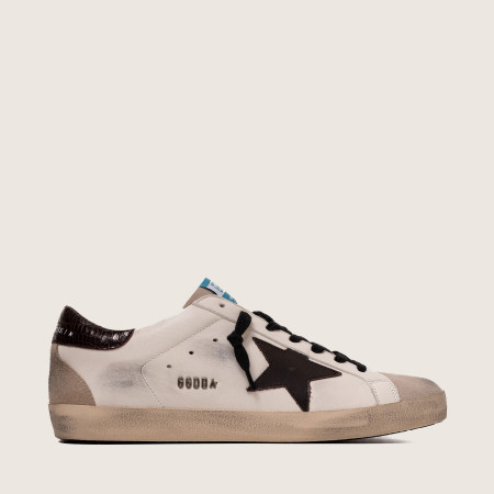 Golden Goose Super Star / Коричневая звезда / питон пятка муж