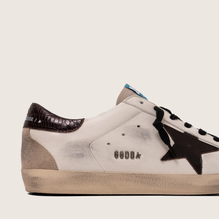 Golden Goose Super Star / Коричневая звезда / питон пятка муж