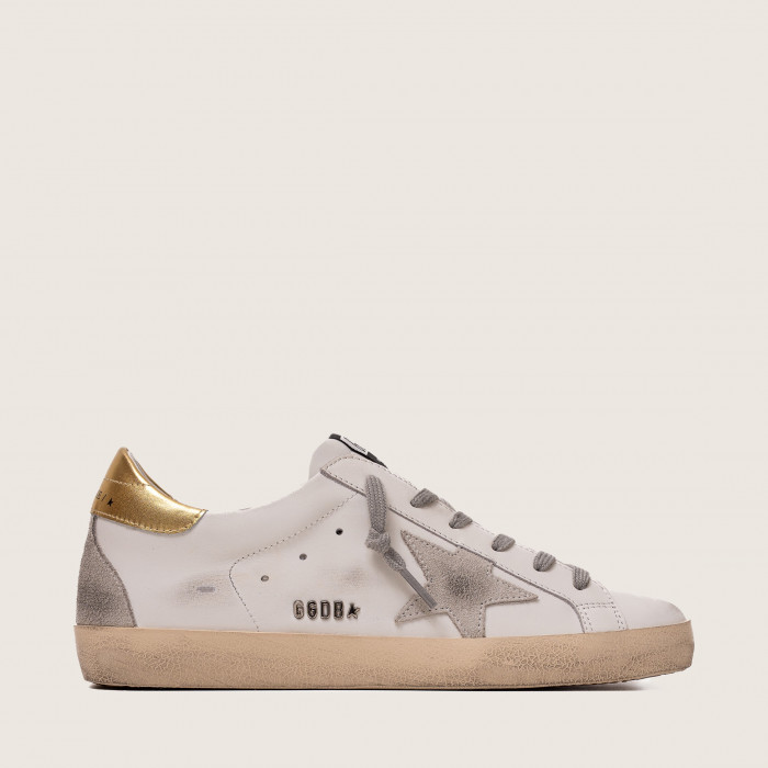 Golden Goose Super Star / Gold hell tab / Золотая пятка