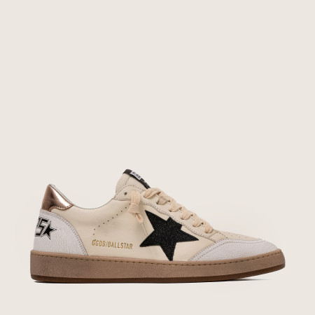 Golden Goose Ball Star / Черная звезда / золото пятка