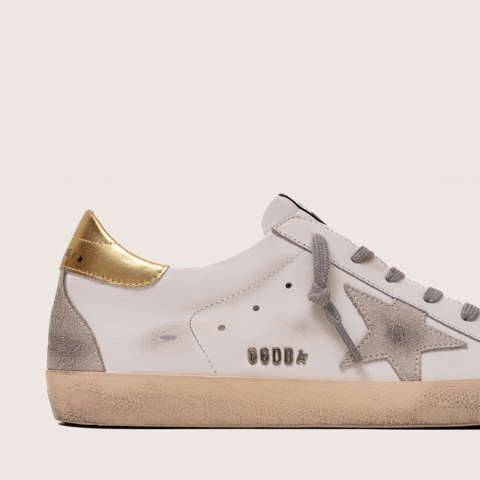 Golden Goose Super Star / Gold hell tab / Золотая пятка