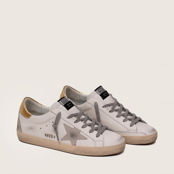 Golden Goose Super Star / Gold hell tab / Золотая пятка