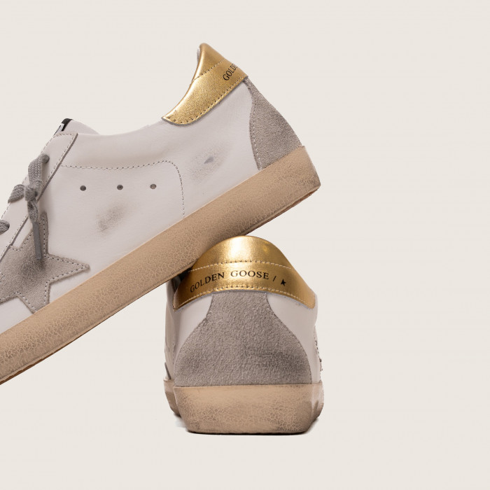 Golden Goose Super Star / Gold hell tab / Золотая пятка
