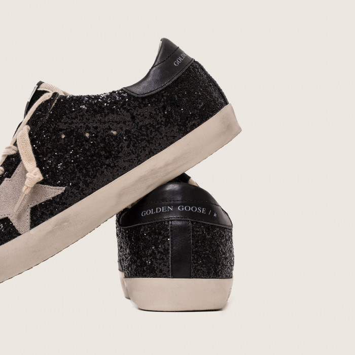 Golden Goose Super Star / Glitter Black / Глиттер черный / Туча