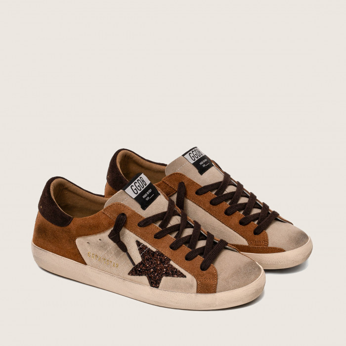 Golden Goose Super Star / Замша бежевые / рыжие
