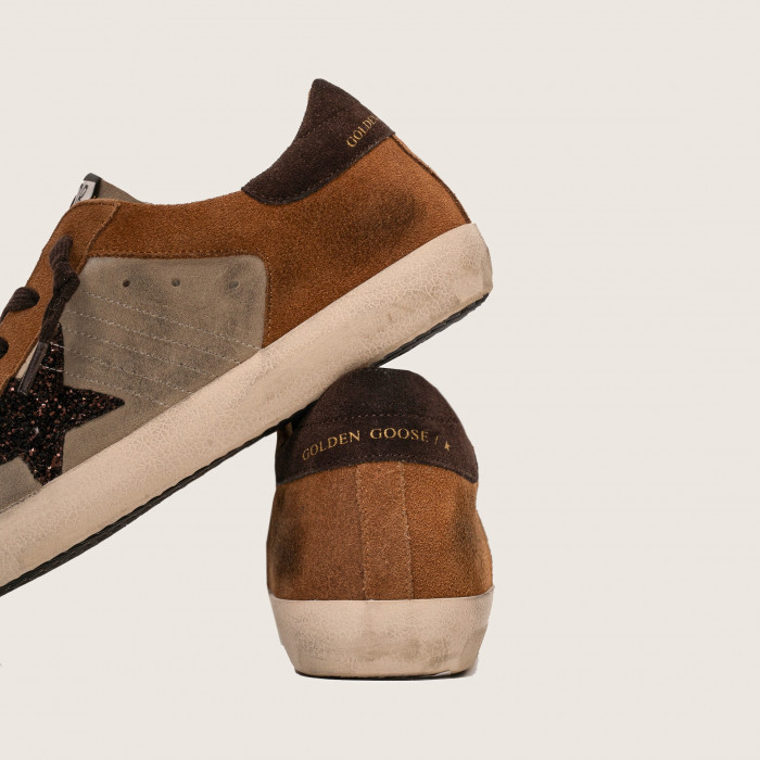 Golden Goose Super Star / Замша бежевые / рыжие