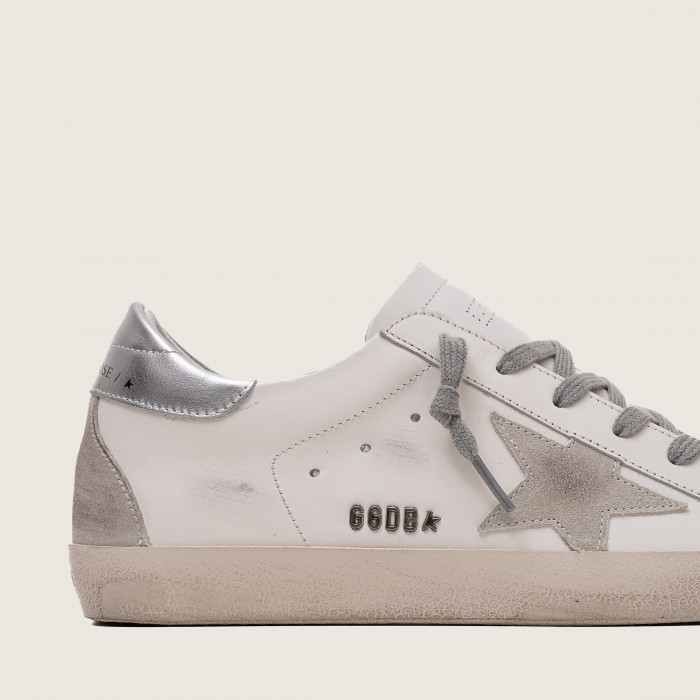 Golden Goose Super Star / Silver heel tab / Серебро пятка
