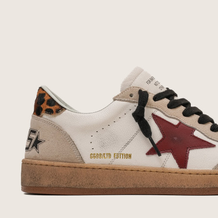 Golden Goose Ball Star / Leopard hell tab / Лео пятка