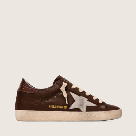 Golden Goose Super Star / Brown croco-print / Браун