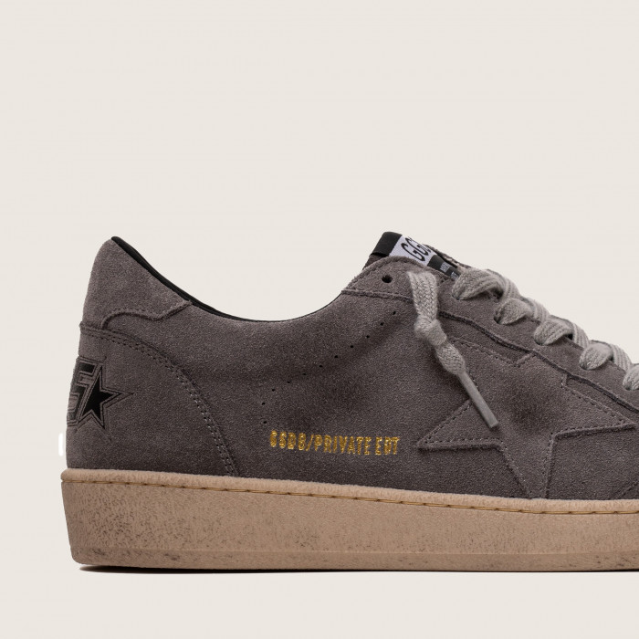 Golden Goose Ball Star / Замша серая / серая звезда муж