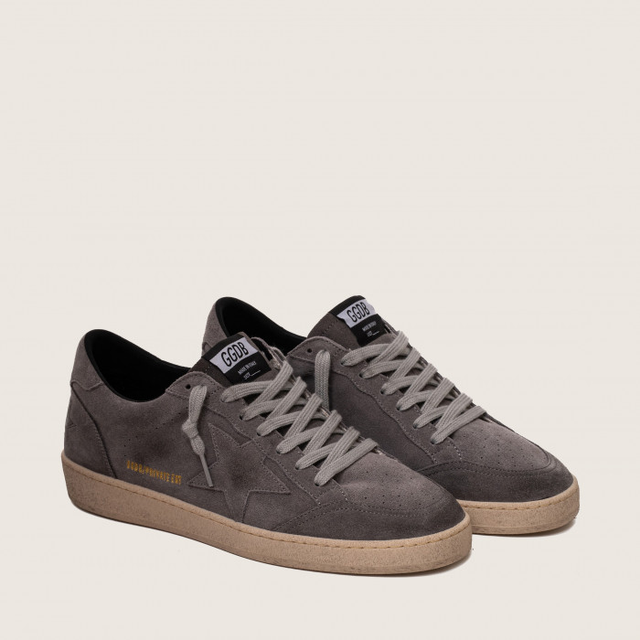 Golden Goose Ball Star / Замша серая / серая звезда муж