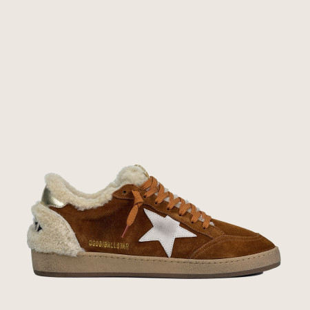 Зимние Golden Goose Ball Star / Замша рыжие