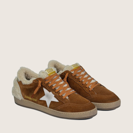 Зимние Golden Goose Ball Star / Замша рыжие
