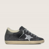 Зимние Golden Goose Super Star / Замша серая / серебро зв