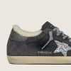 Зимние Golden Goose Super Star / Замша серая / серебро зв
