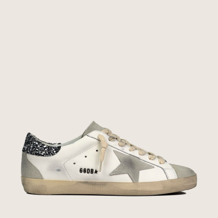 Golden Goose Super Star / Suede Star Glitter Heel Tab / Каскад