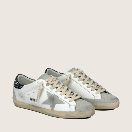 Golden Goose Super Star / Suede Star Glitter Heel Tab / Каскад