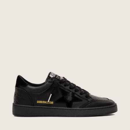 Golden Goose Ball Star / Черные / черная подошва муж