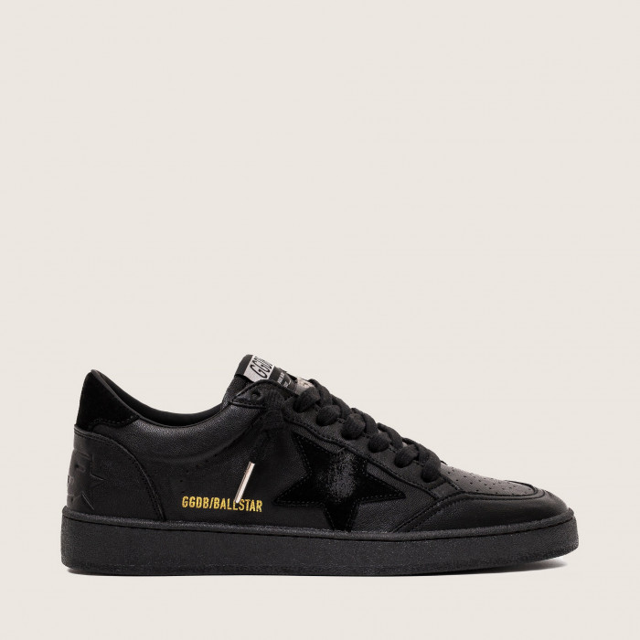 Golden Goose Ball Star / Черные / черная подошва муж