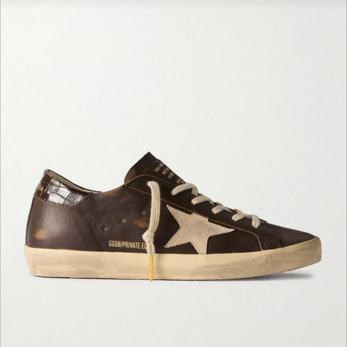 Golden Goose Super Star / Brown croco-print Men / Браун муж