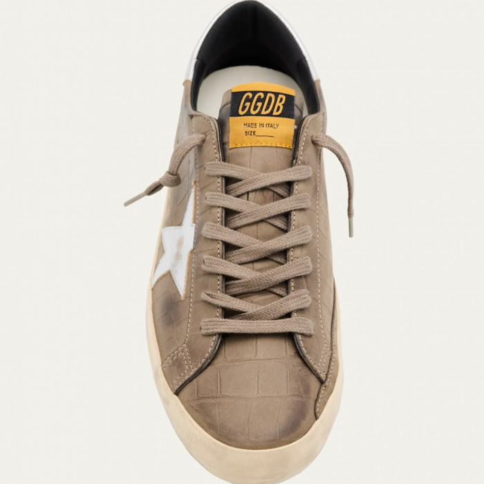 Golden Goose Super Star / Brown croco Men / Корич крокодил муж