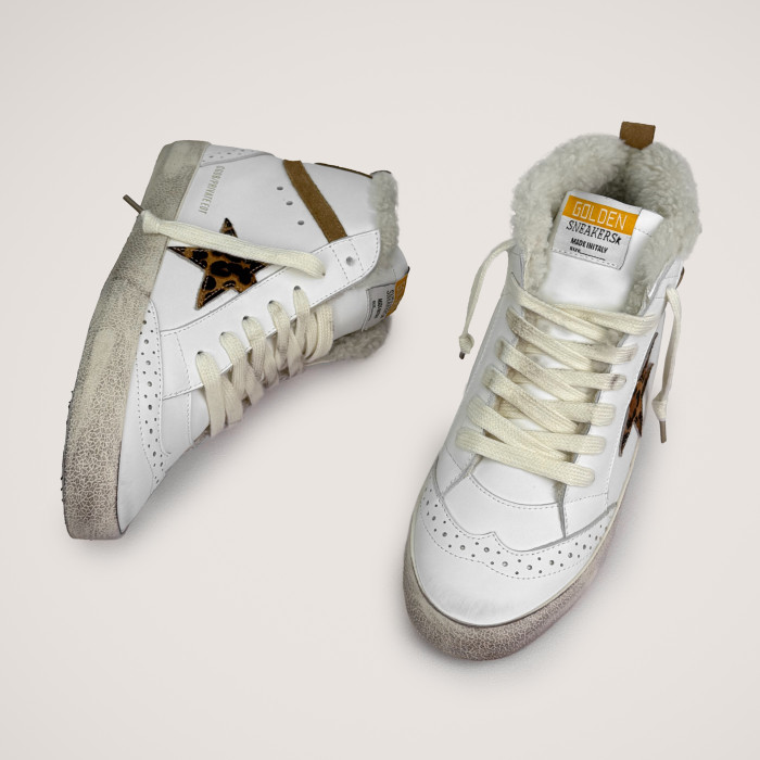 Зимние Golden Goose Mid Star / Белые