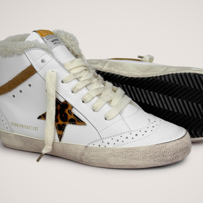 Зимние Golden Goose Mid Star / Белые
