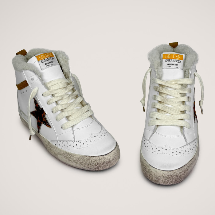 Зимние Golden Goose Mid Star / Белые