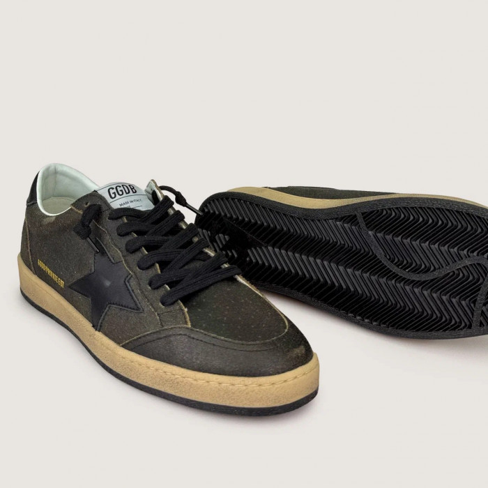 Golden Goose Ball Star / Темно-коричневые / черная зв муж