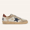 Golden Goose Ball Star / Бежевые / темно-синяя звезда муж