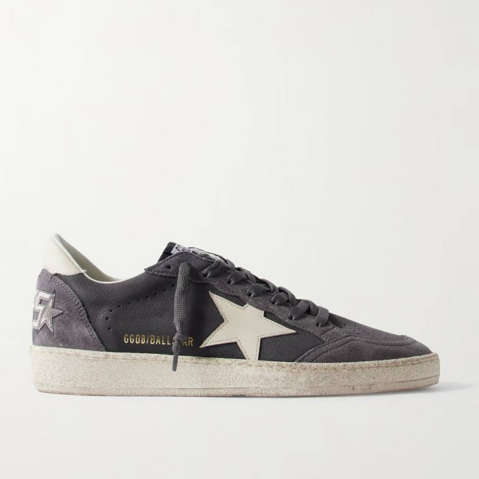 Golden Goose Ball Star / Серые / белая звезда муж