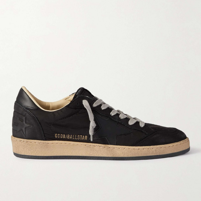 Golden Goose Ball Star / Черные тканевые / черная звезда муж