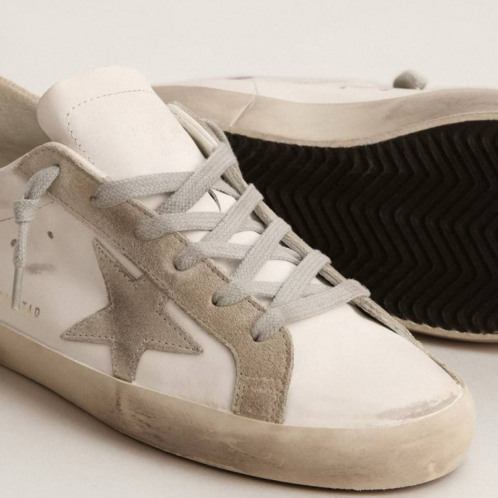Golden Goose Super Star / Серая звезда / серая пятка