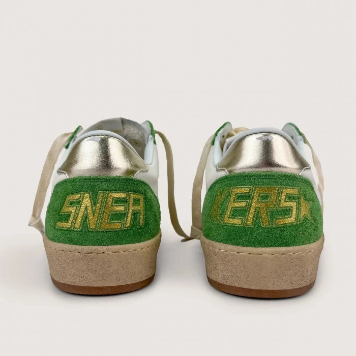 Golden Goose Ball Star / Замша зеленая / золотая звезда