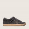 Golden Goose Super Star / Замша серая / глиттер звезда