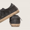 Golden Goose Super Star / Замша серая / глиттер звезда