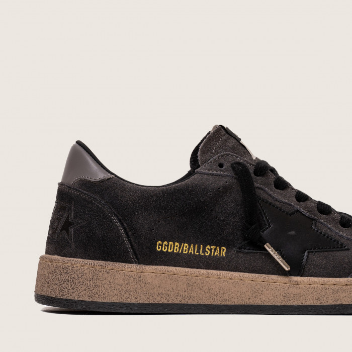 Golden Goose Ball Star / Темно-серые / черная звезда муж