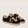 Зимние Golden Goose Super Star / Замша шоко / лео пятка