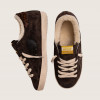 Зимние Golden Goose Super Star / Замша шоко / лео пятка